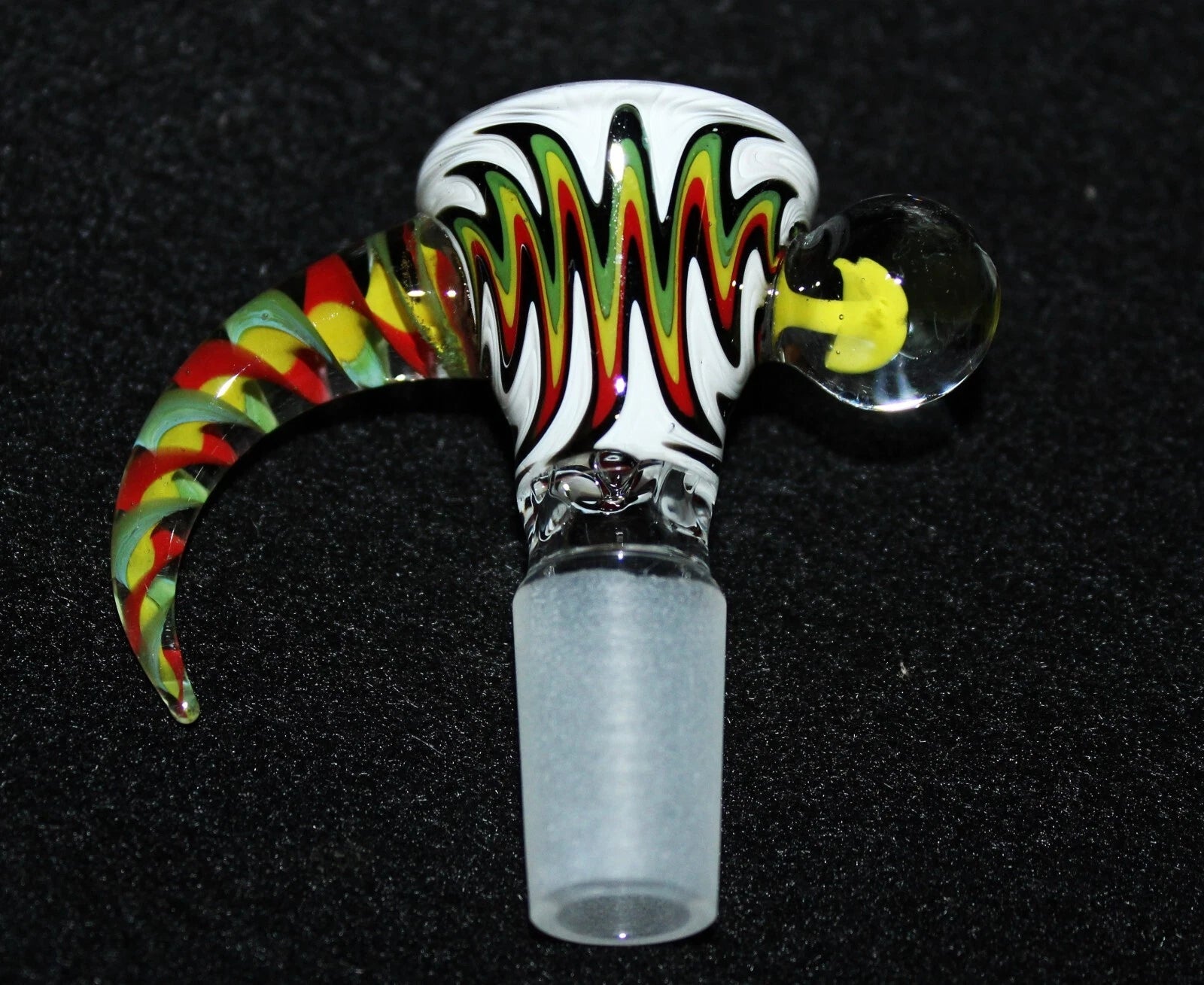 14mm ISLAND CYCLONE Glass SLIDE Bowl w/built-in screen Tobacco Slide Bowl 14mm