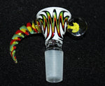14mm ISLAND CYCLONE Glass SLIDE Bowl w/built-in screen Tobacco Slide Bowl 14mm