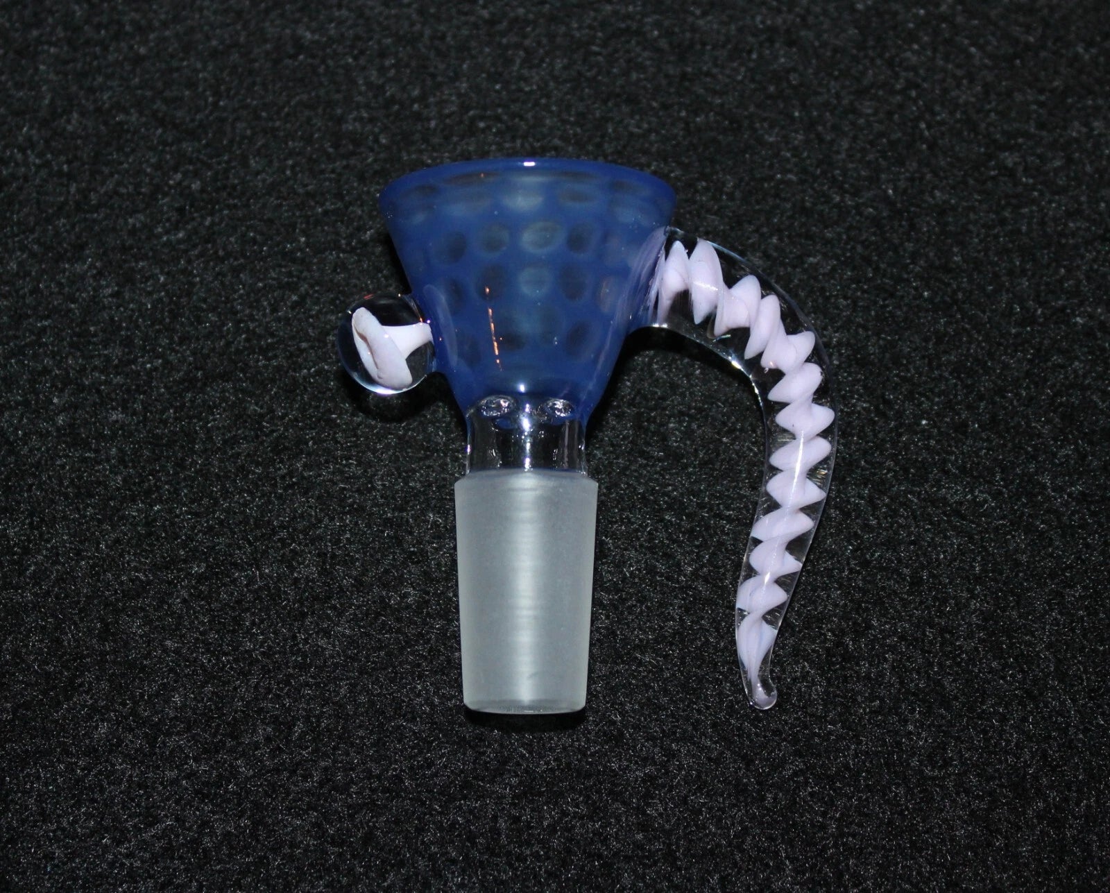 14mm BABY BLUE Glass SLIDE Bowl w/built-in screen Tobacco Glass Slide Bowl 14 mm