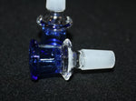 18mm BLUE SHOTS GLASS Slide Bowl SNOWFLAKE SCREEN slide bowl 18 mm male