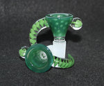 14mm EMERALD GREEN Glass SLIDE Bowl Tobacco Glass Slide Bowl 14 mm