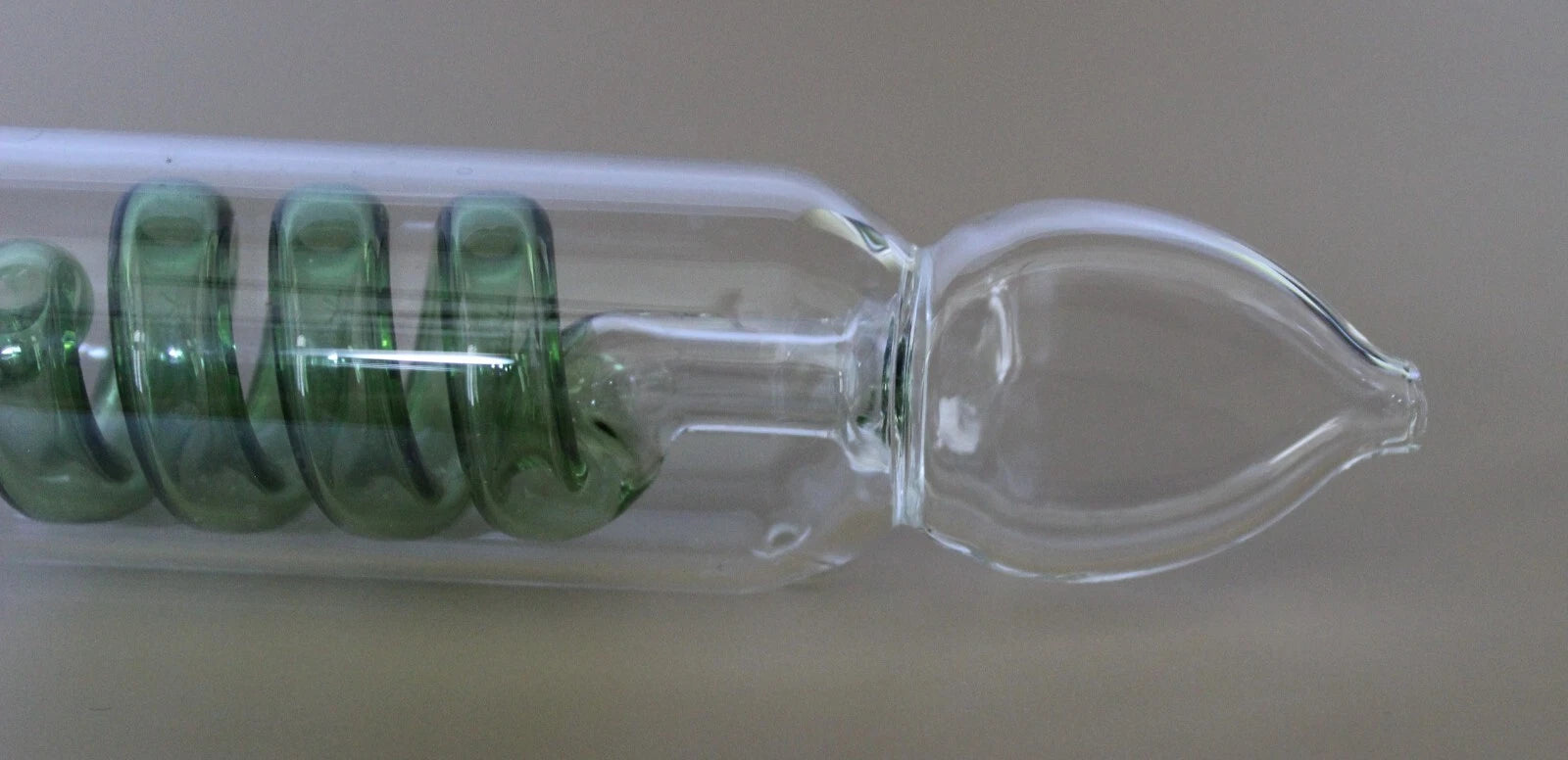 5" GREEN GLASS COIL TUBE Glass Smoking Pipe