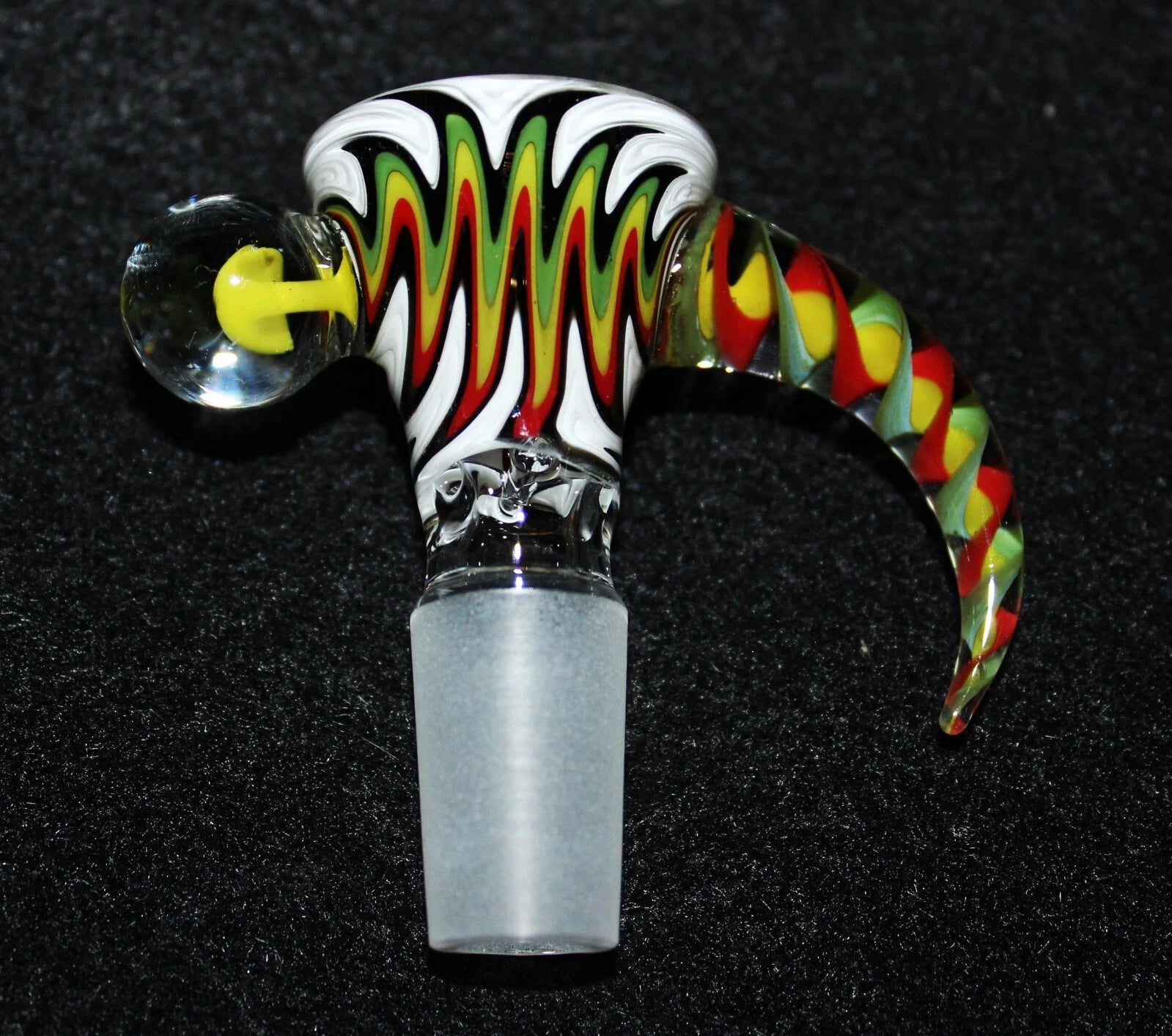 14mm ISLAND CYCLONE Glass SLIDE Bowl w/built-in screen Tobacco Slide Bowl 14mm