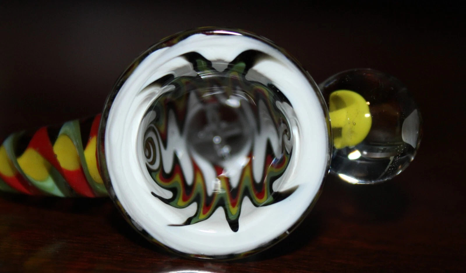 14mm ISLAND CYCLONE Glass SLIDE Bowl w/built-in screen Tobacco Slide Bowl 14mm
