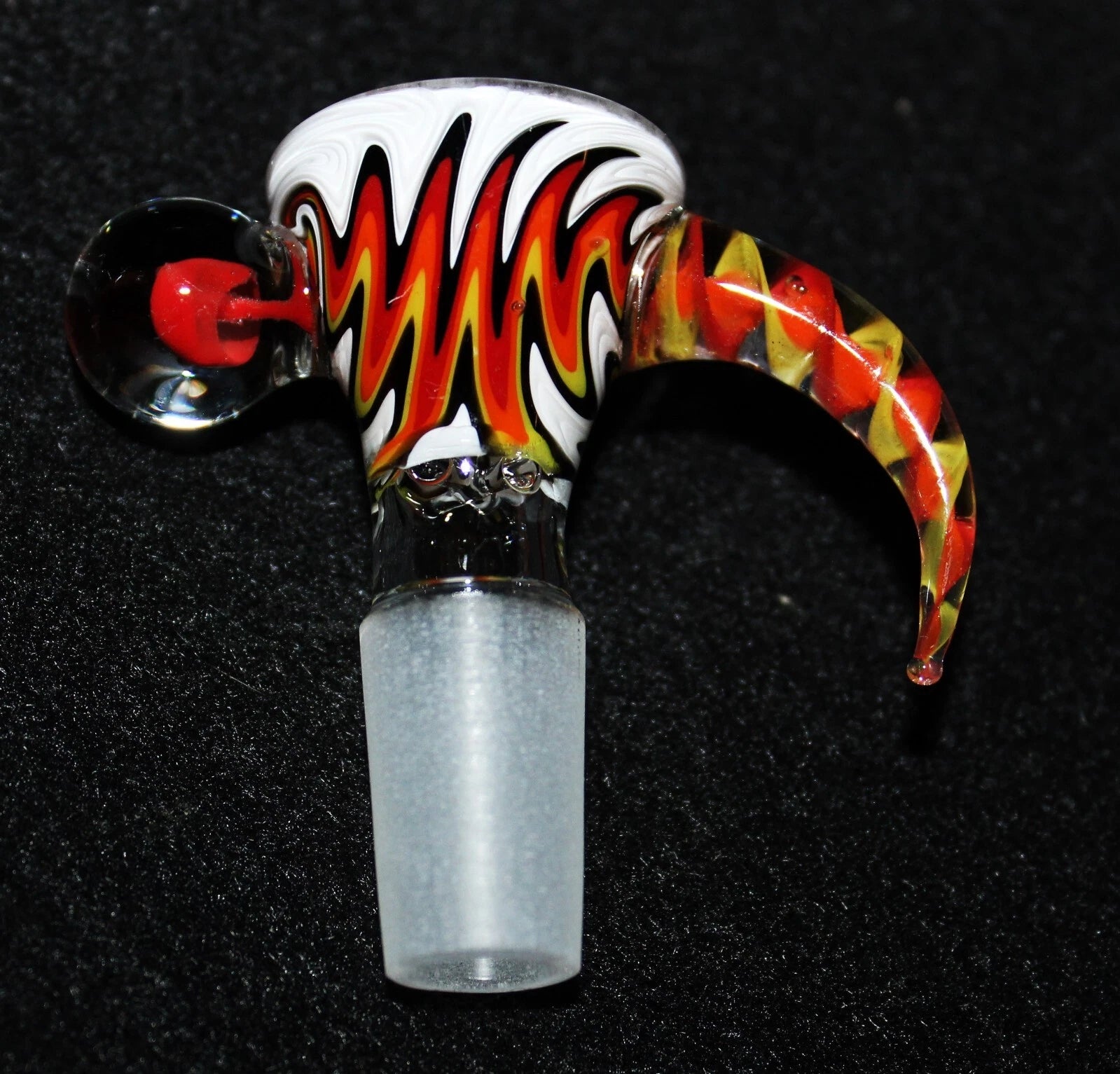 14mm SUNSET WAVE Glass SLIDE Bowl w/built-in screen Tobacco Slide Bowl 14mm