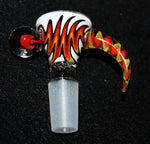 14mm SUNSET WAVE Glass SLIDE Bowl w/built-in screen Tobacco Slide Bowl 14mm
