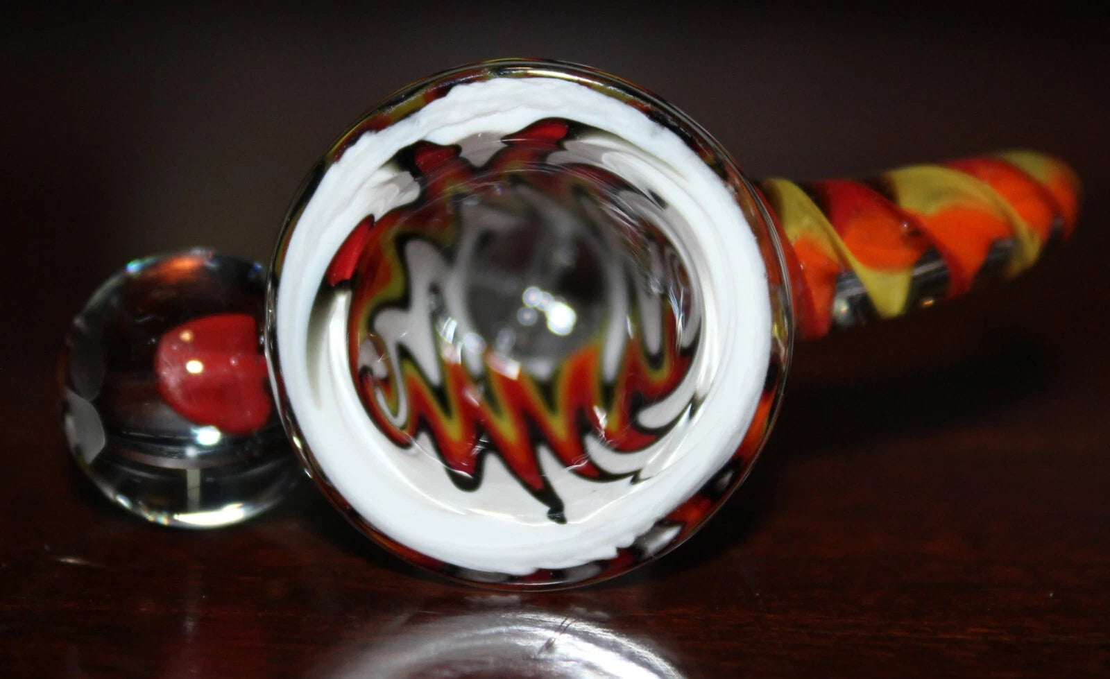 14mm SUNSET WAVE Glass SLIDE Bowl w/built-in screen Tobacco Slide Bowl 14mm