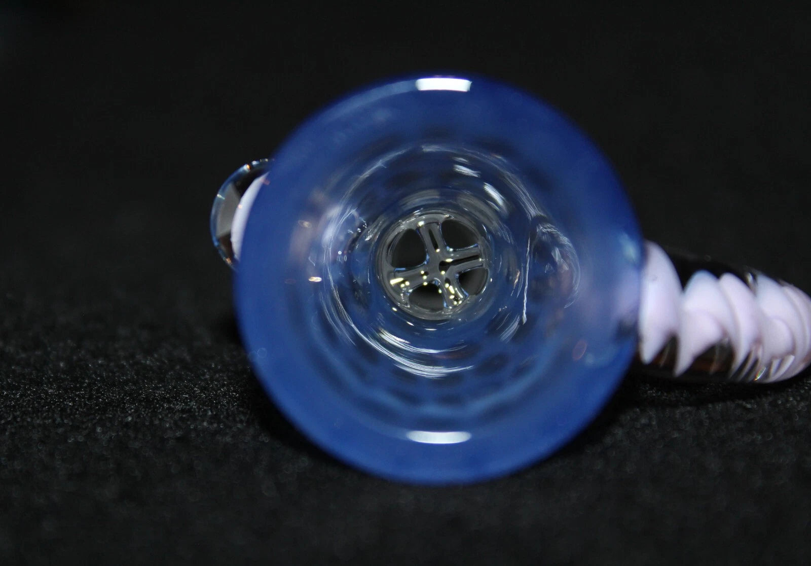 14mm BABY BLUE Glass SLIDE Bowl w/built-in screen Tobacco Glass Slide Bowl 14 mm