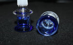 14mm BLUE SHOTS GLASS Slide Bowl SNOWFLAKE SCREEN slide bowl 14 mm male