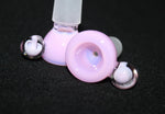 18mm DOUBLE PINK Glass Slide bowl 18 mm male slide bowl