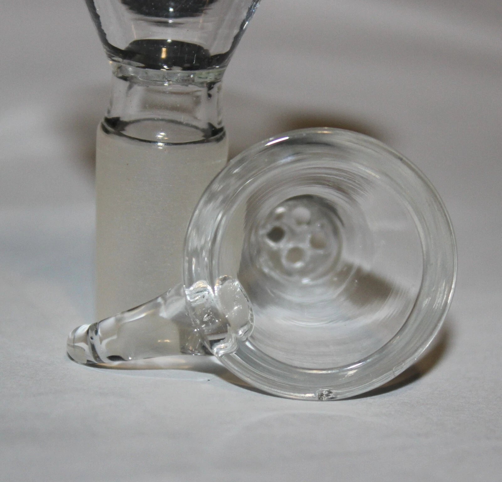 14mm - ECONOMY HORNED 4 HOLE Glass CONE Tobacco smoking glass slide bowl 14 mm