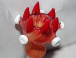 14mm FLAMING SABER TOOTH GLASS SLIDE Tobacco Glass Slide Bowl 14 mm male
