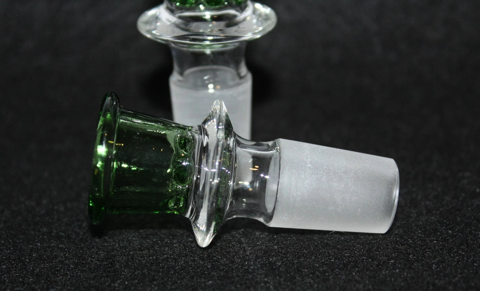18mm GREEN SHOTS GLASS Slide Bowl SNOWFLAKE SCREEN slide bowl 18 mm male