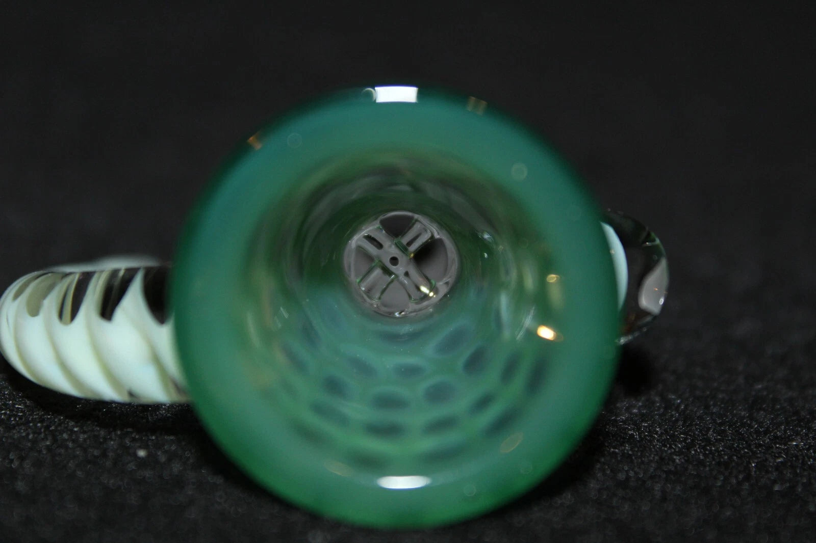 14mm GREEN TIDE Glass SLIDE Bowl w/built-in screen Tobacco Glass Slide Bowl 14mm