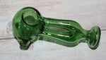 4" CYBER GREEN Tobacco Smoking Glass Pipe w/ dual feed stem Glass Pipes
