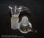 18mm ECONOMY HORNED SLIDE 5 HOLE SCREEN Tobacco Glass Slide Bowl