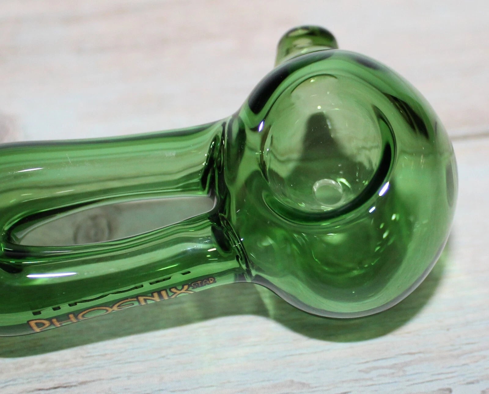 4" CYBER GREEN Tobacco Smoking Glass Pipe w/ dual feed stem Glass Pipes