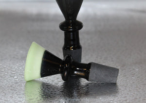 14mm BLACK - LIME GREEN Thin Glass Slide Bowl Tobacco Slide Bowl