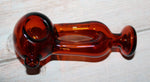 4" CYBER BROWN Tobacco Smoking Glass Pipe w/ dual feed stem Glass Pipes