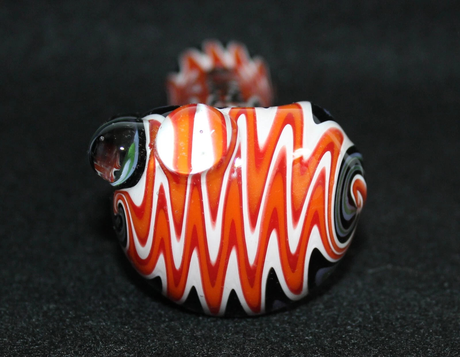 5" CRIMSON TANGO Glass Tobacco Smoking Glass Pipe w/ built-in screen