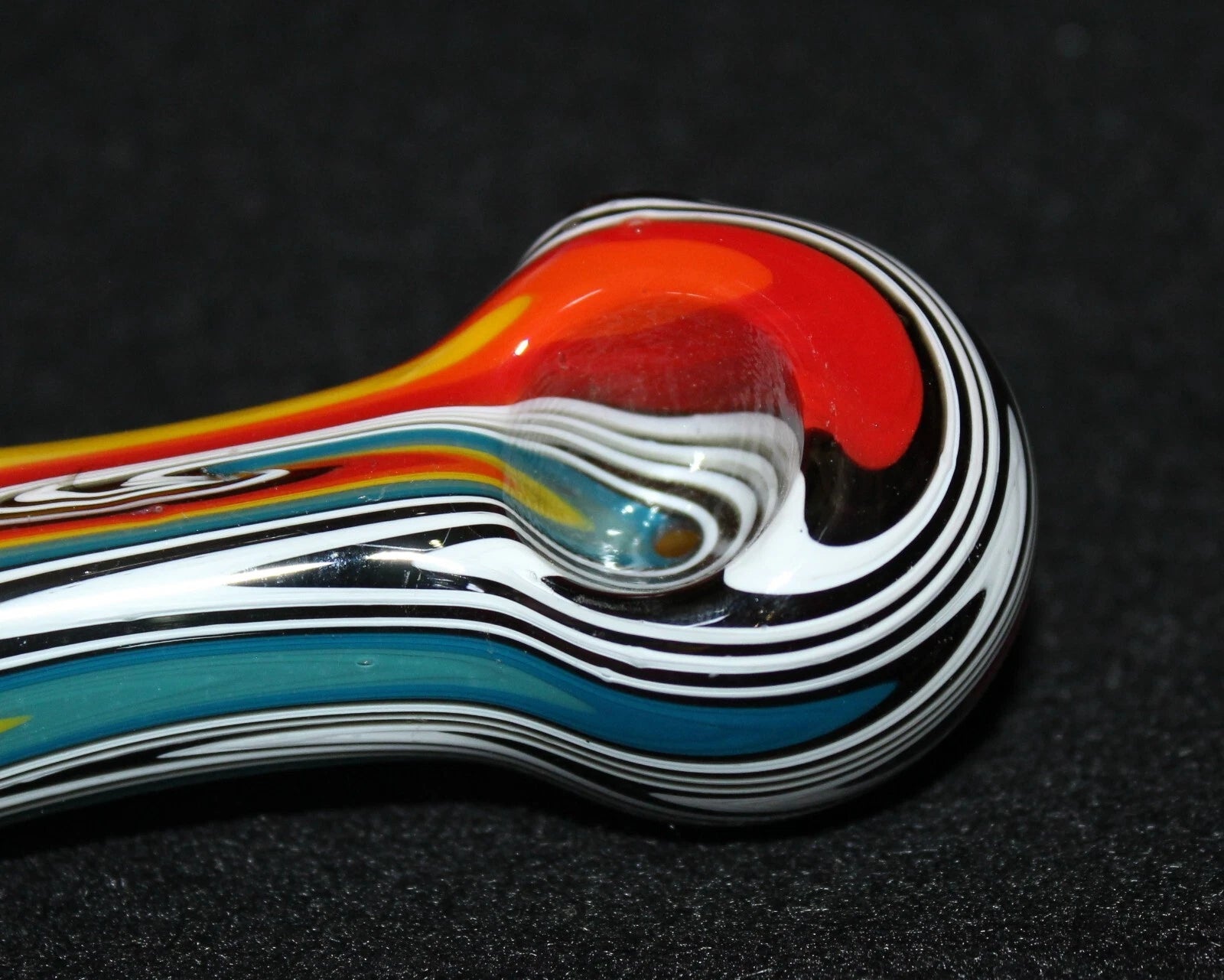 4 1/2" GROOVY SPIRIT Glass Tobacco Smoking glass Pipe Bowl THICK glass Pipes