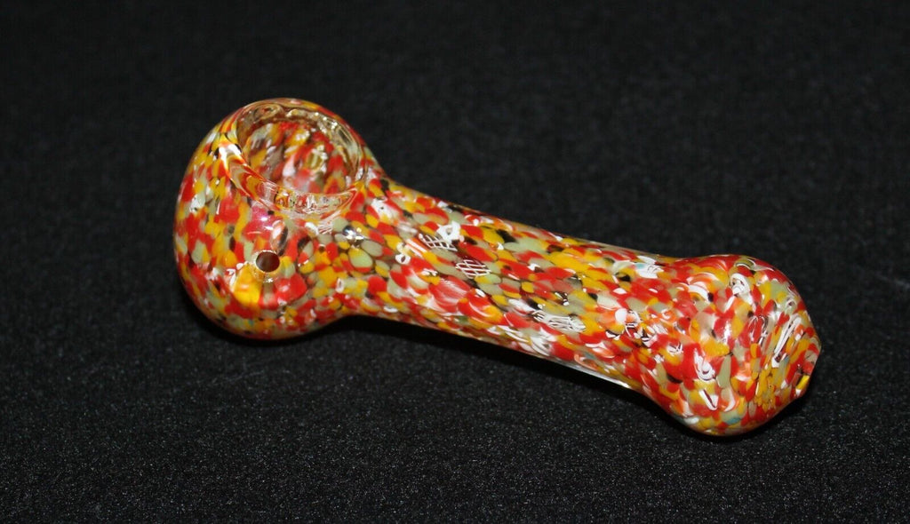 ORANGE CONFETTI 4 1/2" Thick Glass Pipe