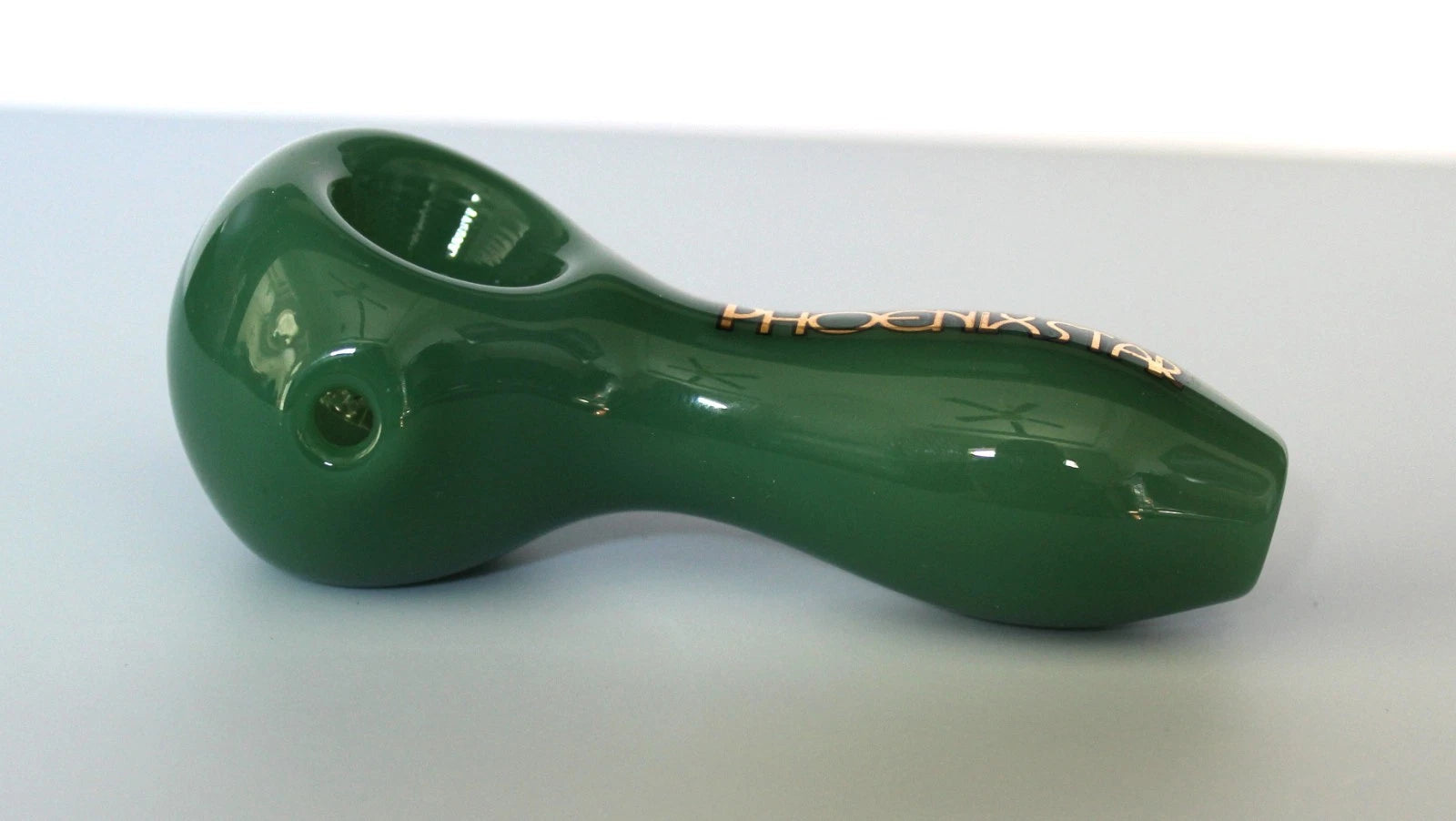 4" JADE GREEN Glass Tobacco Smoking Glass Pipe w/built-in screen