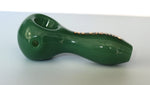 4" JADE GREEN Glass Tobacco Smoking Glass Pipe w/built-in screen