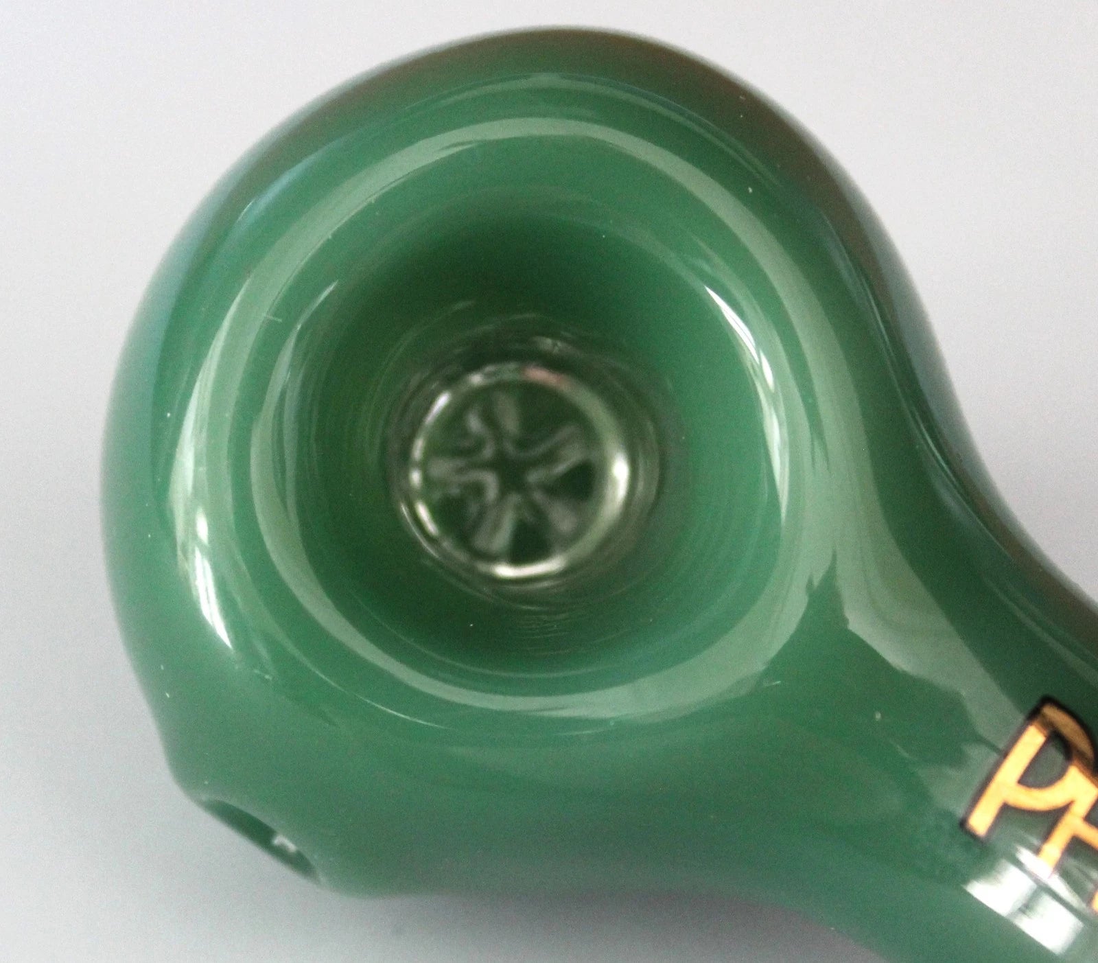 4" JADE GREEN Glass Tobacco Smoking Glass Pipe w/built-in screen