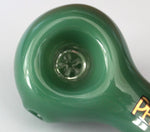 4" JADE GREEN Glass Tobacco Smoking Glass Pipe w/built-in screen