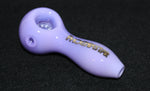 4" LILAC PURPLE Glass Tobacco Smoking Glass Pipe w/built-in screen