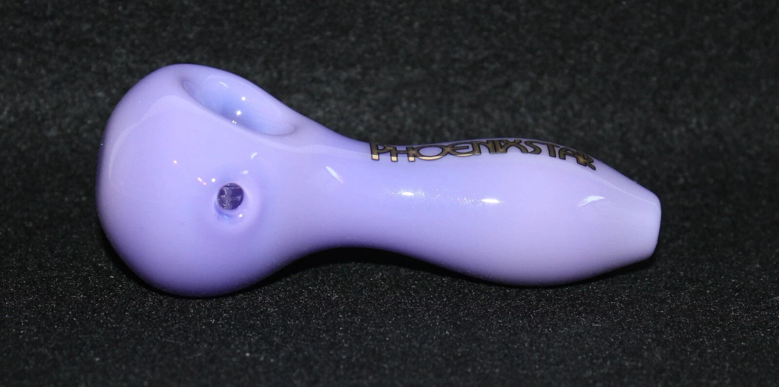 4" LILAC PURPLE Glass Tobacco Smoking Glass Pipe w/built-in screen