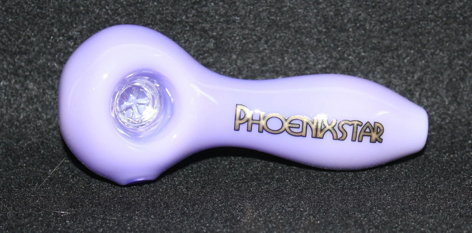 4" LILAC PURPLE Glass Tobacco Smoking Glass Pipe w/built-in screen