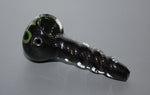 3" OBSIDIAN SPIRAL Unicorn Stem Tobacco Smoking Glass Pipe