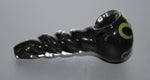 3" OBSIDIAN SPIRAL Unicorn Stem Tobacco Smoking Glass Pipe