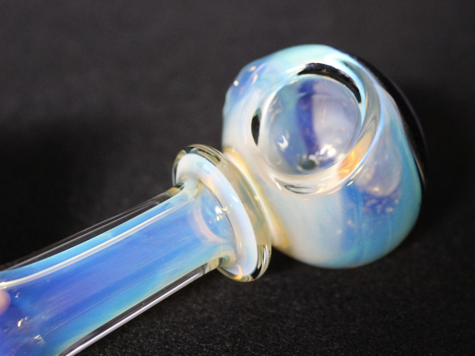 4 1/2" PURPLE MOON Glass Tobacco Smoking Glass Pipe THICK GLASS pipes