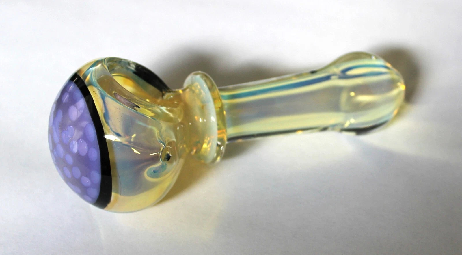 4 1/2" PURPLE MOON Glass Tobacco Smoking Glass Pipe THICK GLASS pipes