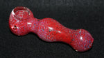 4 1/2" RED NIGHT Thick Glass Tobacco Smoking Pipe THICK pipe