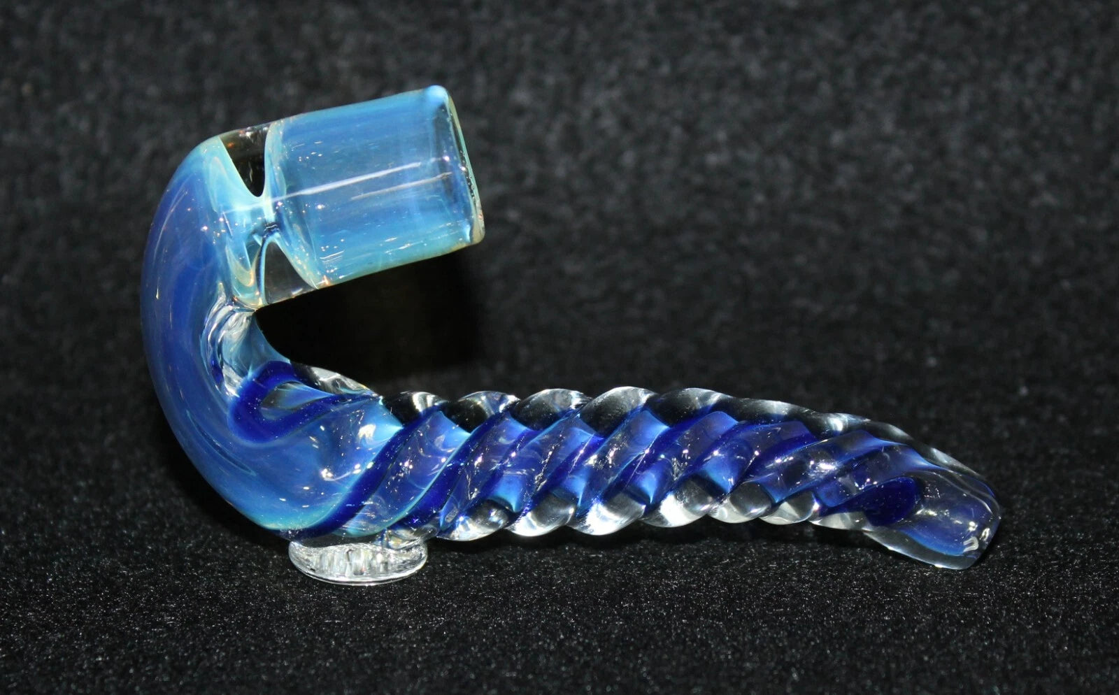 3 1/2" BLUE UNICORN PAD FOOT Glass Tobacco Smoking Glass Pipe GLASS pipes
