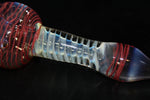 4 1/2" SPIRAL HELIX RED Tobacco Smoking Pipe bowl TWIST pipes