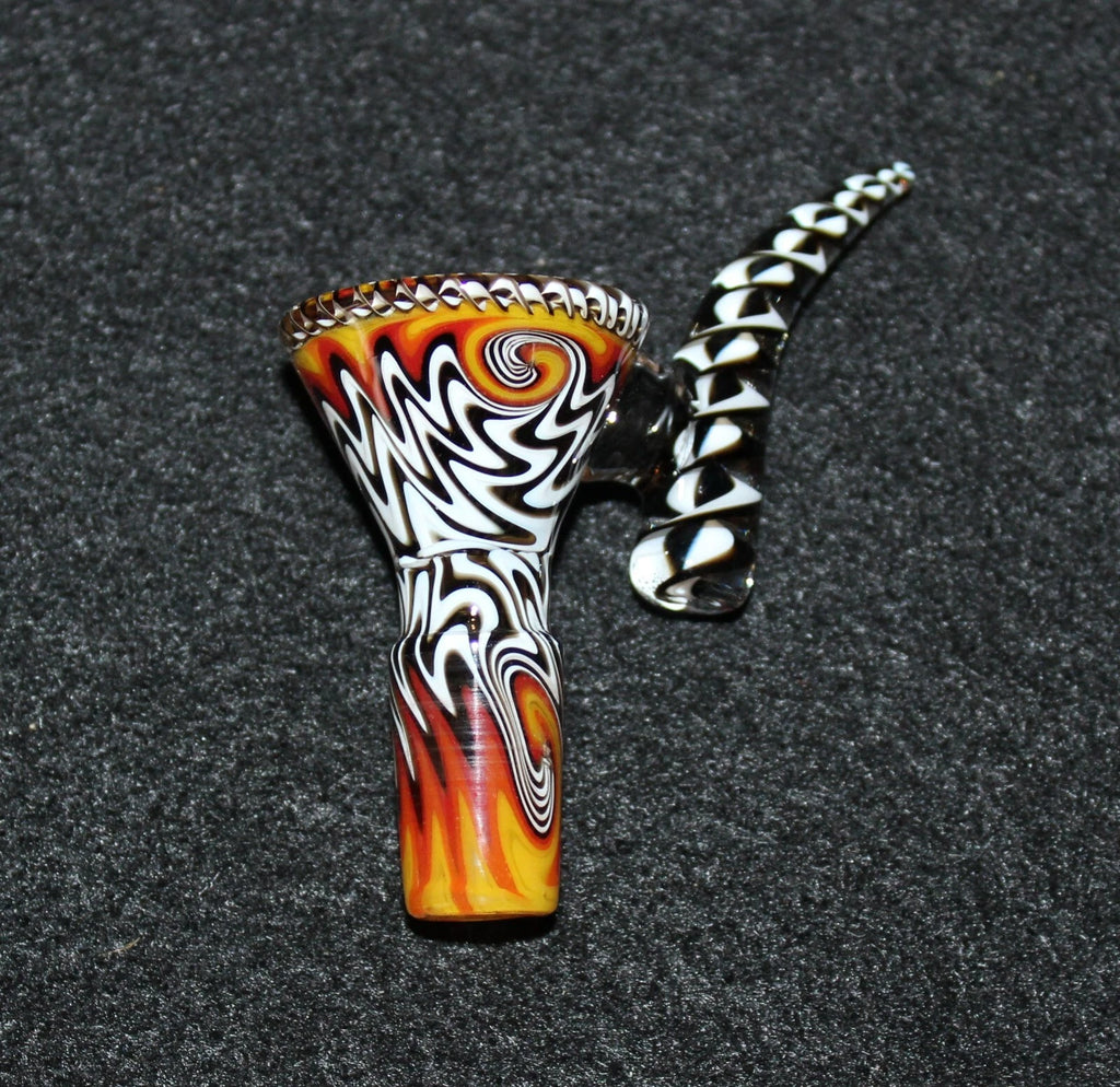 14mm FAR OUT VORTEX Glass Slide Bowl w/ built-in screen Tobacco Glass Slide Bowl