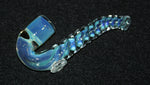 3 1/2" AQUA UNICORN PAD FOOT Glass Tobacco Smoking Glass Pipe GLASS pipes