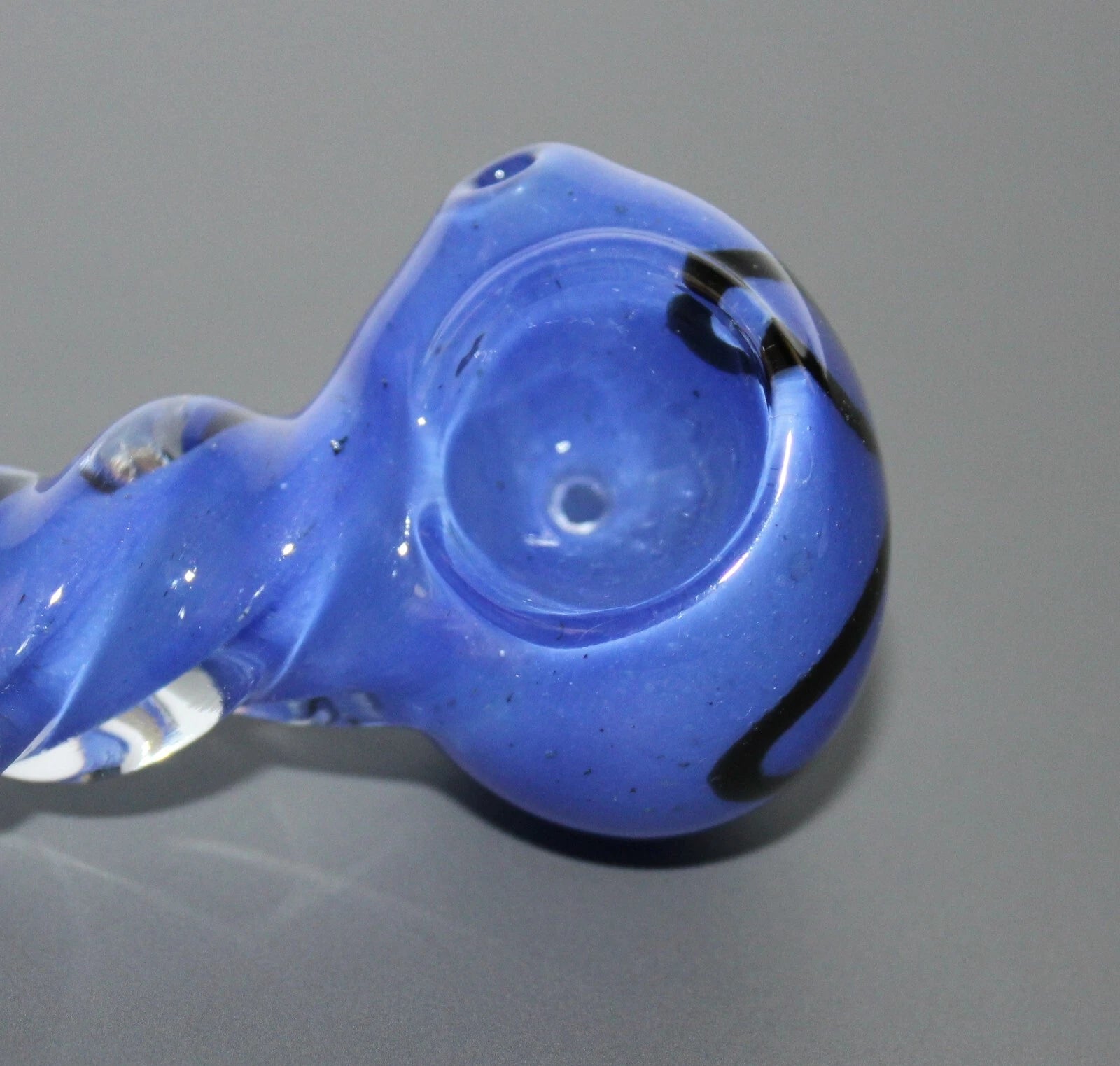 3" SAPPHIRE SPIN Unicorn Stem Tobacco Smoking Glass Pipe