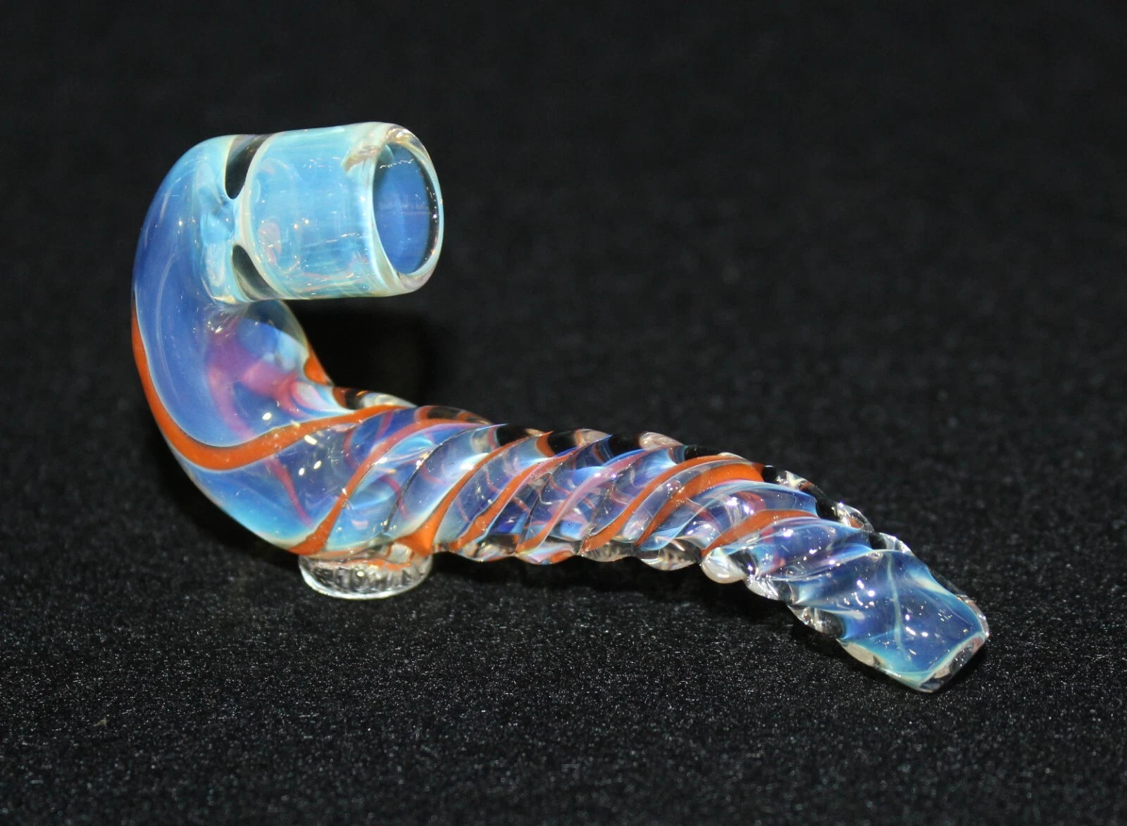 3 1/2" RED UNICORN STEM SHERLOCK W/PAD Glass Tobacco Smoking Pipe GLASS pipes