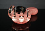 PINK BEAR CLAW 4 1/2" THICK GLASS PIPE