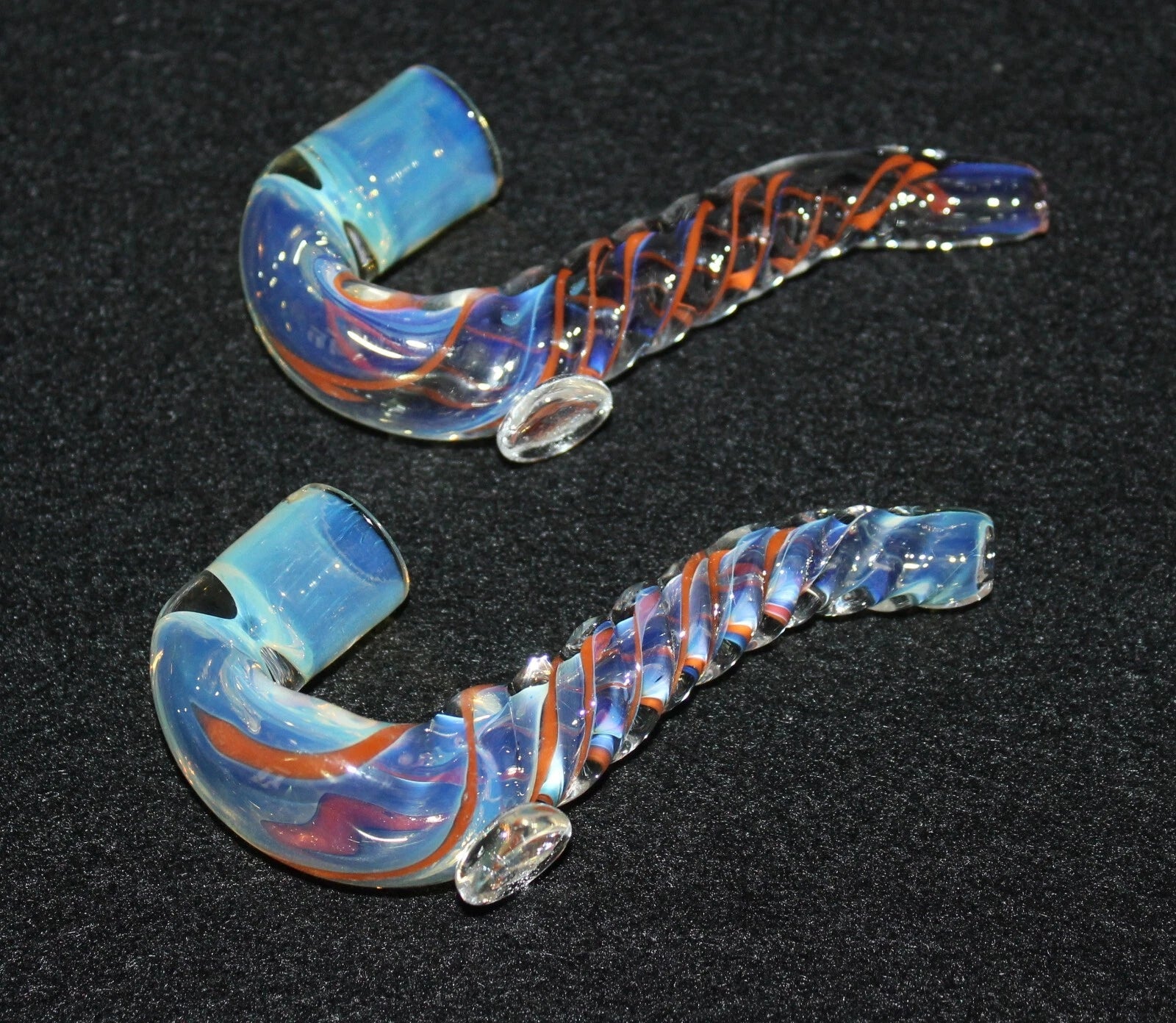 3 1/2" RED UNICORN STEM SHERLOCK W/PAD Glass Tobacco Smoking Pipe GLASS pipes