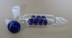 5" BLUE Glass COIL TUBE Tobacco Smoking Pipe 14mm Slide bowl pipes