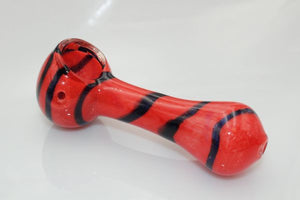 4" RED TIGER Glass Pipe