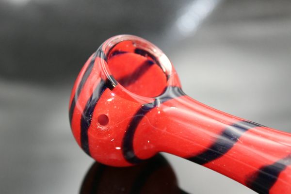 4" RED TIGER Glass Pipe