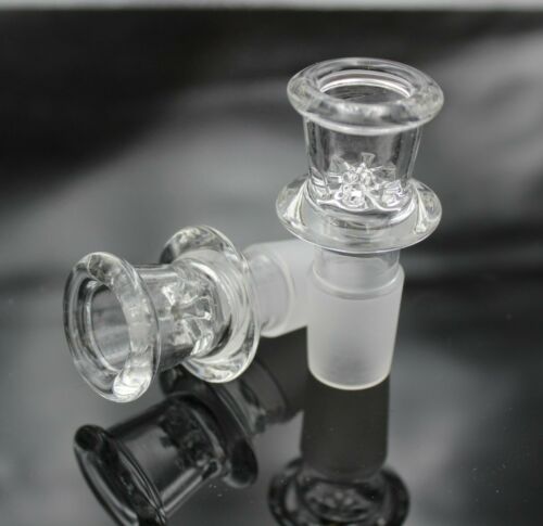 SHOT GLASS MOBIUS Slide Bowl SNOWFLAKE SCREEN 18mm Glass Water Pipe Slide Bowl